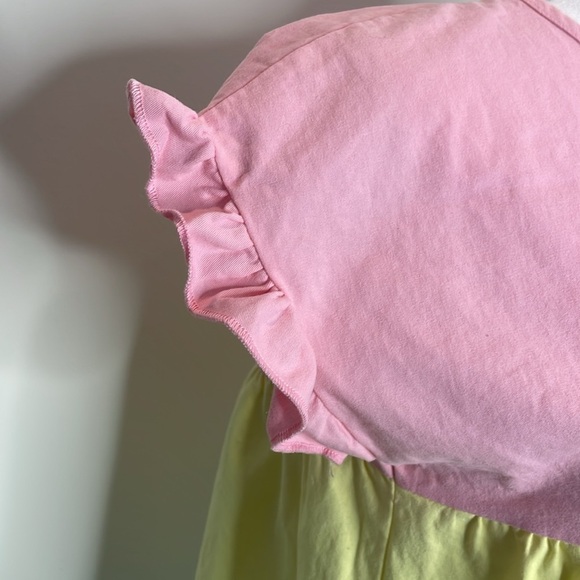 Simply Southern Colorblock Pastel Babydoll Dress with Ruffle Sleeves. Small. EUC - Picture 3 of 10